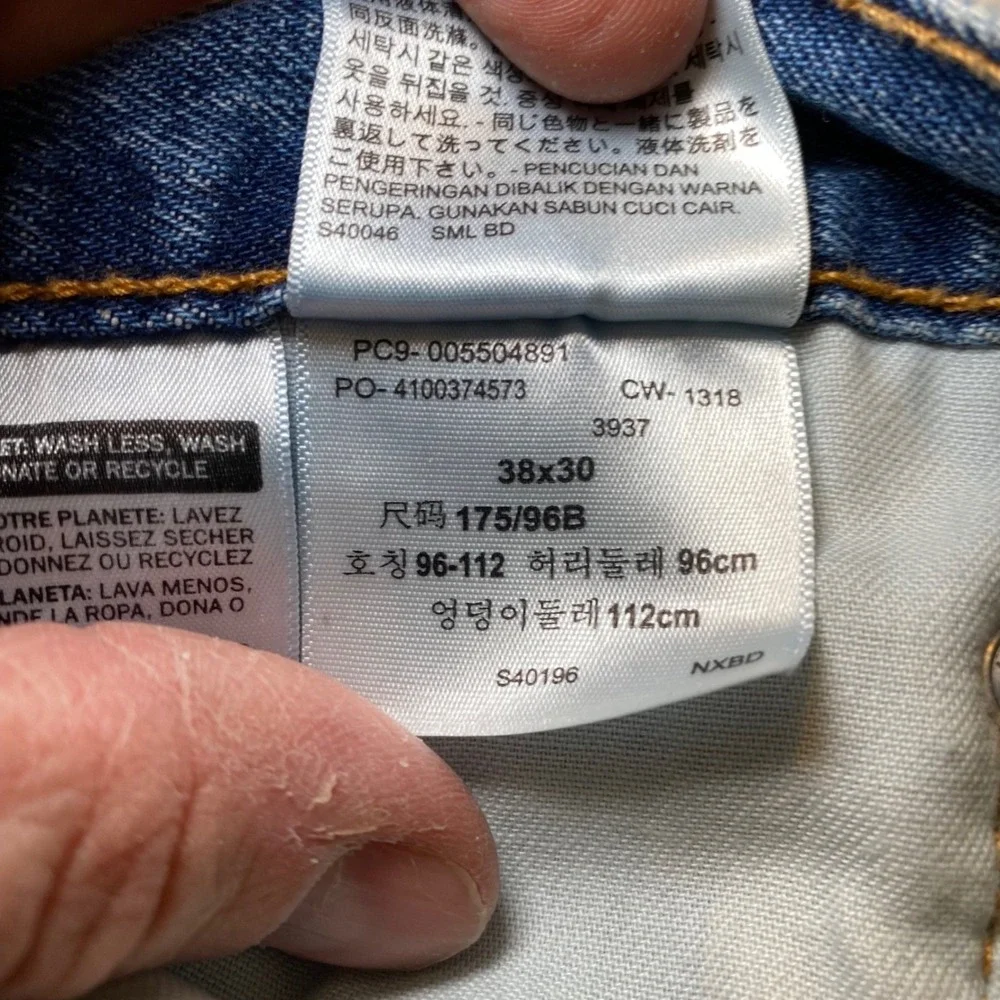 Levi's 550 Relaxed Fit Jeans Mens 38x30 Blue Denim Red Tab 00550-4891